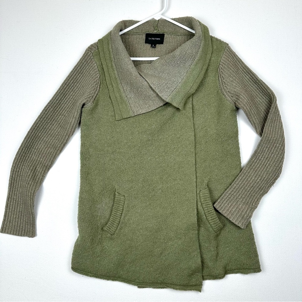 Anthropologie La Fee Verte Shawl Collar Cardigan Sweater